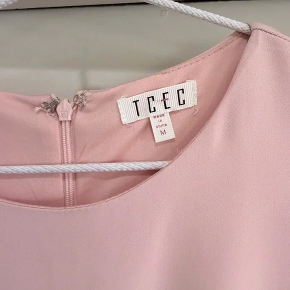 TCEC Soft Pink Puff Sleeve Dress - Picture 3 of 4